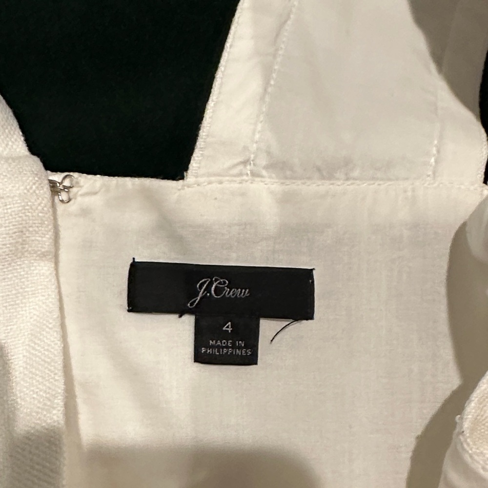 J. Crew White linen Lace-Up Dress - Picture 4 of 4
